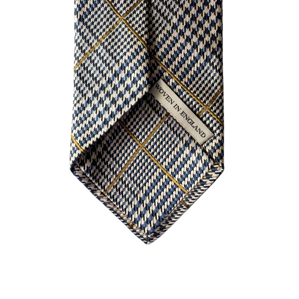 Burberry Glen Check Plaid Silk Tie - Made in England - Picture 4 of 9